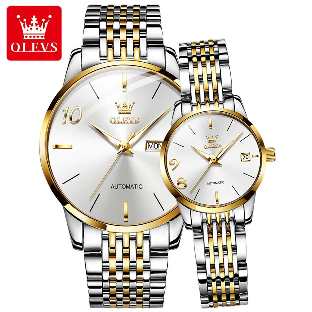 Relojes para pareja Casual acero inoxidable